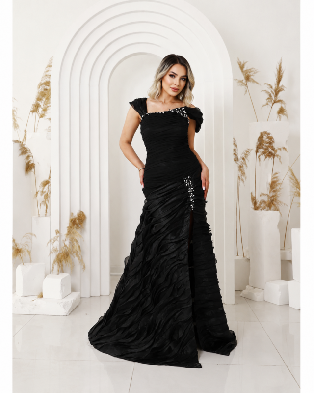 black evening dress